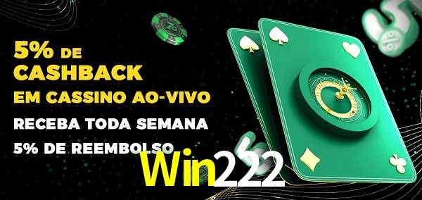 Promoções do cassino ao Vivo Win222